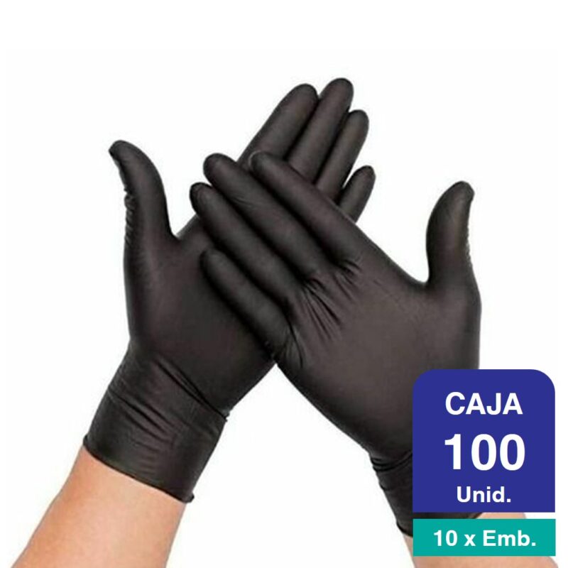 Guante nitrilo negro PROTEX libre de polvo