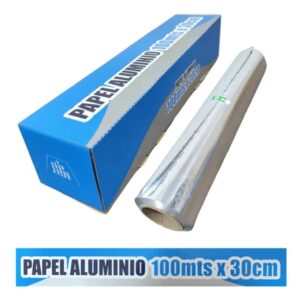 Papel aluminio Rollo aluminio 100mt 30cm 9mc
