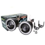 Foco Neblinero Led Ojos De Ángel X2  Blanco Aro 64mm